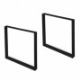 Comprar Juego de patas rectangulares Square para mesa 800 Pintado negro Acero 2040114 al Mejor Precio