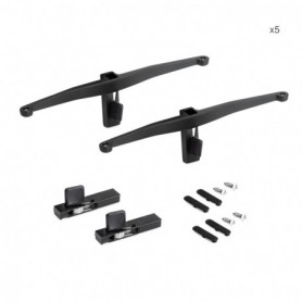 Comprar Juego de soportes Zero para un estante de madera Pintado negro texturizado Zamak al Mejor Precio