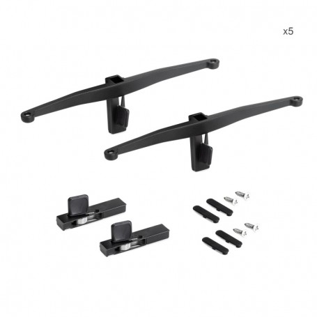 Comprar Juego de soportes Zero para un estante de madera Pintado negro texturizado Zamak al Mejor Precio