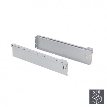 Comprar Kit cajón de cocina Ultrabox altura 86 mm prof. 270 mm Acero Gris metalizado 10 ud. al Mejor Precio