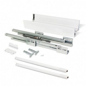 Comprar Kit cajón de cocina Vantage-Q altura 141 mm prof. 350 mm con barandillas cierre suave Acero Blanco al Mejor Precio