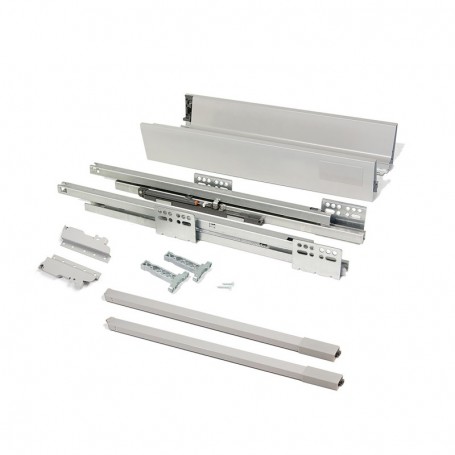 Comprar Kit cajón de cocina Vantage-Q altura 141 mm prof. 350 mm con barandillas cierre suave Acero Gris metalizado al Mejor Pre