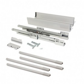 Comprar Kit cajón de cocina Vantage-Q altura 204 mm prof. 350 mm con barandillas cierre suave Acero Gris metalizado al Mejor Pre