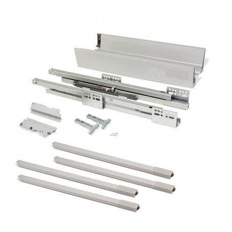 Comprar Kit cajón de cocina Vantage-Q altura 204 mm prof. 400 mm con barandillas cierre suave Acero Gris metalizado al Mejor Pre