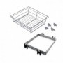 Comprar Kit Cajón metálico y bastidor de guías regulable módulo de 600 mm Acero y aluminio Gris metalizado. al Mejor Precio