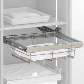Comprar Kit Cajón metálico y bastidor de guías regulable módulo de 900 mm Acero y aluminio Gris metalizado. al Mejor Precio