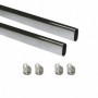 Comprar Kit de barra para armario 30x15 mm acero 075 m Cromado Acero y Zamak al Mejor Precio