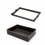 Comprar Kit de cajón metálico y bastidor de guías regulable módulo de 600 mm Acero y aluminio color moka al Mejor Precio