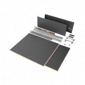 Comprar Kit de cajón para cocina o baño Vertex de altura 178 mm con tableros incluidos 450 Gris antracita Varios al Mejor Precio