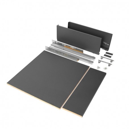 Comprar Kit de cajón para cocina o baño Vertex de altura 178 mm con tableros incluidos 600 Gris antracita Varios al Mejor Precio