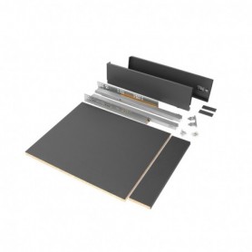Comprar Kit de cajón para cocina o baño Vertex de altura 93 mm con tableros incluidos. 450 Gris antracita Varios al Mejor Precio