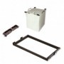 Comprar Kit de Cesto ropa y bastidor de guías con bandejas auxiliares para armario regulable 564-614 mm color moka al Mejor Prec