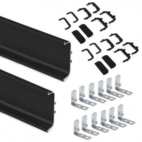 Comprar Kit de perfil Gola central para muebles de cocina Pintado negro Aluminio al Mejor Precio