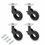 Comprar Kit de ruedas Hole 2 con placa de montaje Ø 50 Pintado negro Acero y Plástico al Mejor Precio