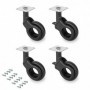 Comprar Kit de ruedas Hole 2 con placa de montaje Ø 50 Pintado negro Acero y Plástico al Mejor Precio