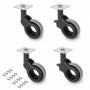 Comprar Kit de ruedas Hole 2 con placa de montaje Ø 50 Plástico gris Acero y Plástico al Mejor Precio