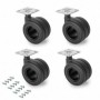 Comprar Kit de ruedas Hole con placa de montaje Ø 65 Pintado negro Acero y Plástico al Mejor Precio