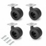 Comprar Kit de ruedas Hole con placa de montaje Ø 65 Pintado negro Acero y Plástico al Mejor Precio