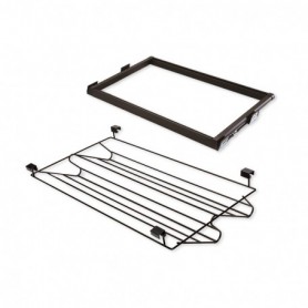 Comprar Kit de Zapatero metálico y bastidor de guías regulable módulo de 600 mm Acero y aluminio color moka al Mejor Precio