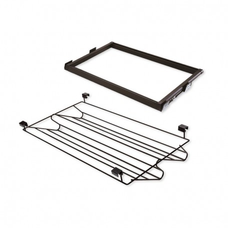Comprar Kit de Zapatero metálico y bastidor de guías regulable módulo de 600 mm Acero y aluminio color moka al Mejor Precio