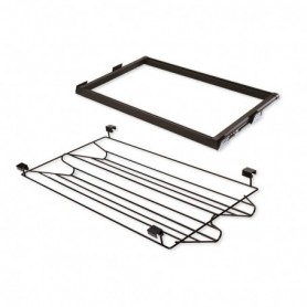 Comprar Kit de Zapatero metálico y bastidor de guías regulable módulo de 800 mm Acero y aluminio color moka al Mejor Precio