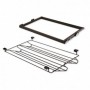 Comprar Kit de Zapatero metálico y bastidor de guías regulable módulo de 900 mm Acero y aluminio color moka al Mejor Precio