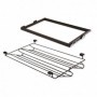 Comprar Kit de Zapatero metálico y bastidor de guías regulable módulo de 900 mm Acero y aluminio color moka al Mejor Precio