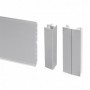 Comprar Kit de zócalos para cocina Plasline con accesorios de unión Altura 100 mm 2 barras de 235 m Anodizado satinado Plástico 