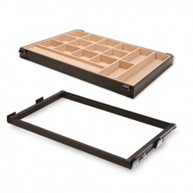 Comprar Kit Joyero y Bastidor de guías regulable módulo de 600 mm Acero y aluminio color moka al Mejor Precio