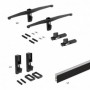 Comprar Kit Zero de soportes para estantes de madera y barra de colgar Pintado negro texturizado al Mejor Precio