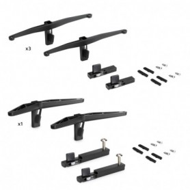 Comprar Kit Zero de soportes para estantes de madera y módulo Pintado negro texturizado Zamak y Plástico al Mejor Precio