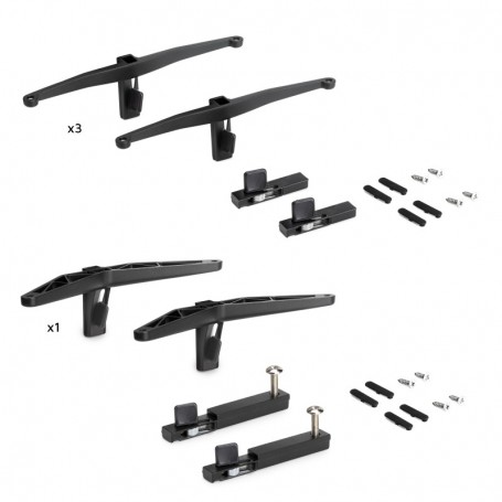Comprar Kit Zero de soportes para estantes de madera y módulo Pintado negro texturizado Zamak y Plástico al Mejor Precio