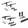 Comprar Kit Zero de soportes para estantes de madera módulo y barra de colgar Pintado negro texturizado al Mejor Precio