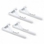 Comprar Lote de soportes plegables para estante 200 Pintado blanco Acero al Mejor Precio