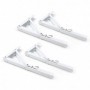 Comprar Lote de soportes plegables para estante 200 Pintado blanco Acero al Mejor Precio