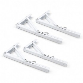 Comprar Lote de soportes plegables para estante 300 Pintado blanco Acero al Mejor Precio