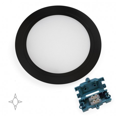 Comprar Luminaria LED Mizar para empotrar en muebles sin necesidad de convertidor (AC 230V 50Hz) 84 Pintado negro al Mejor Preci