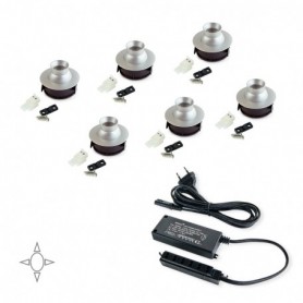 Comprar Luz LED D. 33 mm orientable convertidor 15 W Luz blanca natural Aluminio Anodizado mate 6 ud. al Mejor Precio