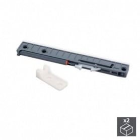Comprar Mecanismo de cierre suave para cajón con guías de ruedas 350-800 mm Plástico Gris al Mejor Precio