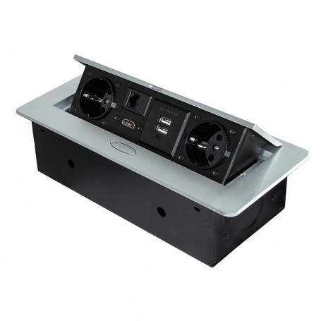 Comprar Multiconector Atom 26 para escritorio EU Pintado aluminio Acero y Plástico y Zamak al Mejor Precio