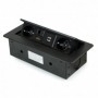 Comprar Multiconector Atom 26 para escritorio EU Pintado negro Acero y Plástico y Zamak al Mejor Precio