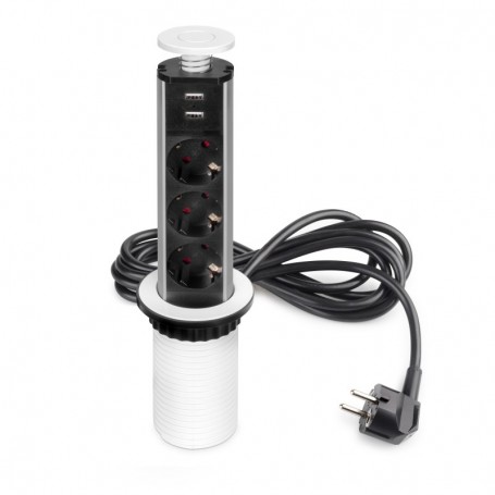 Comprar Multiconector elevable Vertikal EU Pintado blanco Plástico y Aluminio al Mejor Precio