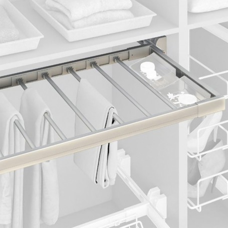 Comprar Pantalonero extraible regulable módulo de 900 mm 7 varillas Aluminio y Acero Anodizado mate al Mejor Precio
