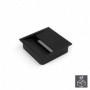 Comprar Pasacables mesa cuadrado 85 x 85 mm para encastrar Plástico Negro 5 ud. al Mejor Precio