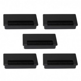 Comprar Pasacables Plasquare 2 para mesa Plástico negro Plástico al Mejor Precio