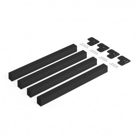 Comprar Patas cuadradas para mesa 50x50mm Pintado negro Acero al Mejor Precio