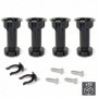 Comprar Pie nivelador con base premontada para mueble regulable 118 -135 mm Plástico Negro 40 ud. al Mejor Precio