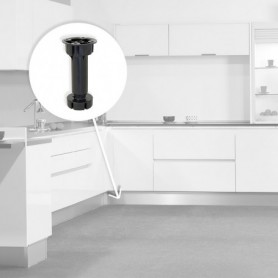 Comprar Pie nivelador con base premontada para mueble regulable 98 -115 mm Plástico Negro 40 ud. al Mejor Precio