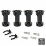 Comprar Pie nivelador con base premontada para mueble regulable 98 -115 mm Plástico Negro 40 ud. al Mejor Precio