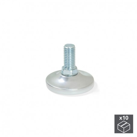Comprar Pie nivelador para mueble base circular M10 D. 43 mm altura 37 mm Acero y plástico 10 ud. al Mejor Precio